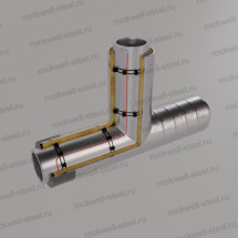 Тройник, 530х10 - 530х10 Ст 17Г1С-У (ГОСТ 20295-85) - ППУ ОЦ - МЗИ
