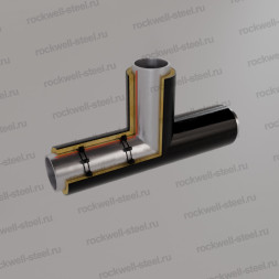 Тройник, 108х4 - 108х4 Ст 10 — Ст 20 (ГОСТ 10704-91/10705-80) - ППУ ПЭ