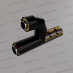 Тройник параллельный, 57x3,5 - 57x3,5 Ст 20 (ГОСТ 8732-78) - ППУ ПЭ