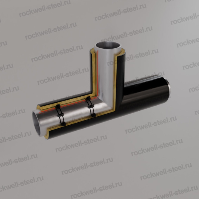 Тройник, 133х4 - 89x4 Ст 10 — Ст 20 (ГОСТ 10704-91/10705-80) - ППУ ПЭ в Владивостоке