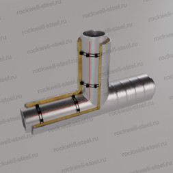 Тройник, 426х9 - 325x8 Ст 20 (ГОСТ 8732-78) - ППУ ОЦ
