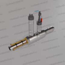 Кран шаровой DN40 с воздушником, Ст 09Г2С (ГОСТ 8732-78) 38 мм - ППУ ОЦ