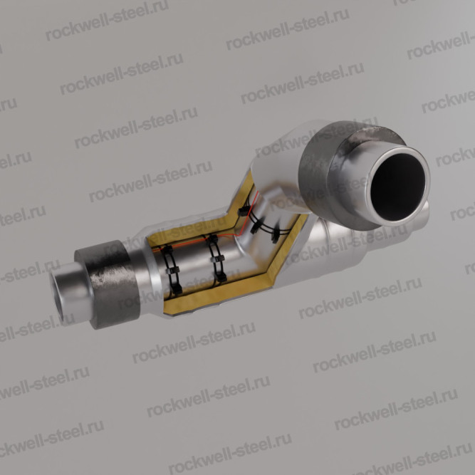 Тройниковое ответвление с переходом, 159х4,5 - 133x4,5 - 133x4,5 Ст 09Г2С (ГОСТ 10704-91/10705-80) - ППУ ОЦ - МЗИ в Владивостоке