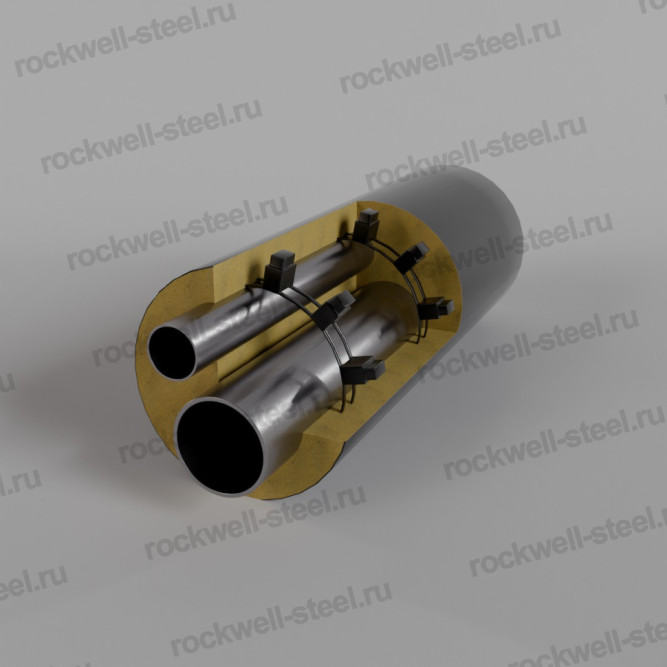 Труба ТВИН ППУ ПЭ 159/133 мм (Ст 10 — Ст 20 ГОСТ 10704-91/10705-80) в Владивостоке