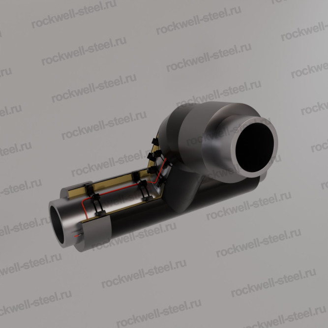 Тройниковое ответвление, 325х8 - 273x8 Ст 09Г2С (ГОСТ 10704-91/10705-80) - ППУ ПЭ - ЗМКВ в Владивостоке