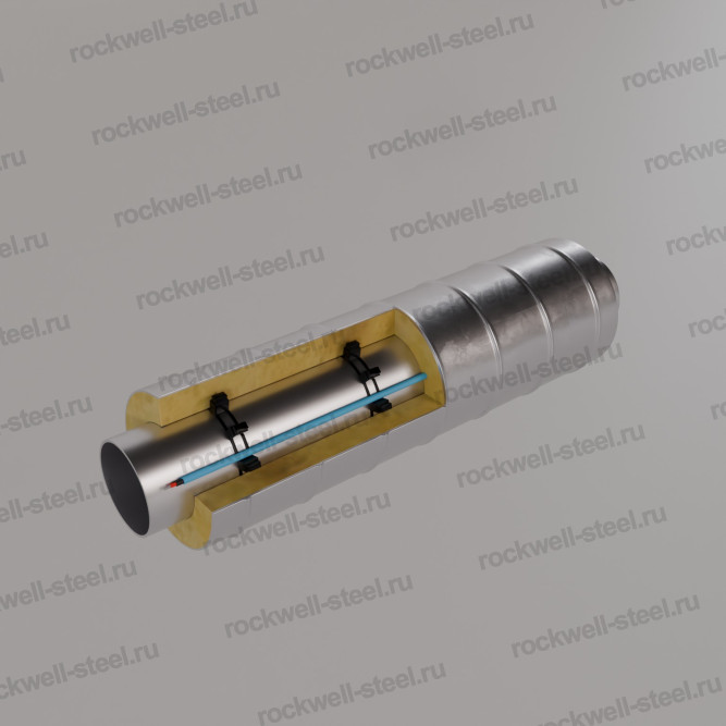 Труба ППУ ОЦ Ду20(26,8) с греющим кабелем (Ст 3сп ГОСТ 3262-75) в Владивостоке