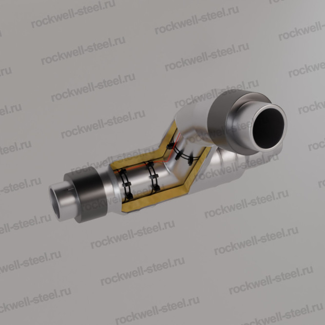 Тройниковое ответвление с переходом, 159х4,5 - 133x4,5 - 133x4,5 Ст 09Г2С (ГОСТ 10704-91/10705-80) - ППУ ОЦ - ЗМКВ в Владивостоке