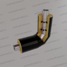 Отвод Ст 09Г2С (ГОСТ 8732-78) 114 мм - ППУ ПЭ - У