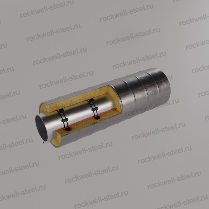 Труба Ст 09Г2С (ГОСТ 10704-91/10705-80) 219 мм ППУ ОЦ со спутником DN32 в Владивостоке