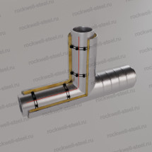 Тройник, 219х8 - 76x3,5 Ст 20 (ГОСТ 8732-78) - ППУ ОЦ