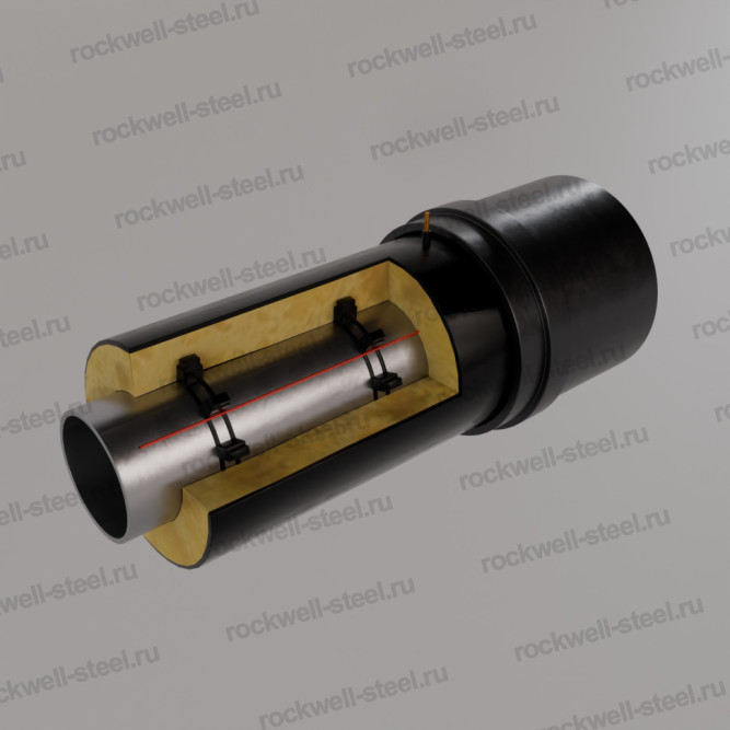 Концевой элемент, Ст 09Г2С (ГОСТ 10704-91/10705-80) 159 мм - ППУ ПЭ - ЗМКВ в Владивостоке