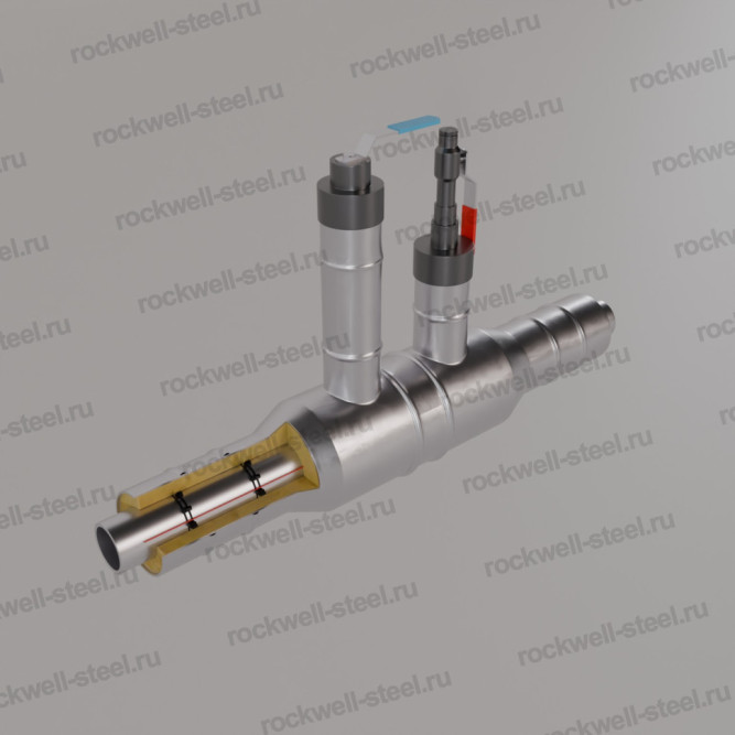 Кран шаровой DN200 с воздушником, Ст 10 — Ст 20 (ГОСТ 10704-91/10705-80) 219 мм - ППУ ОЦ в Владивостоке