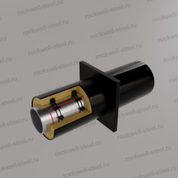 Неподвижная опора (вар. Б), Ст 09Г2С (ГОСТ 8732-78) 38x3,5х230х16 мм