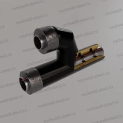 Тройник параллельный, 108х4 - 76x3,5 Ст 09Г2С (ГОСТ 10704-91/10705-80) - ППУ ПЭ - ЗМКВ