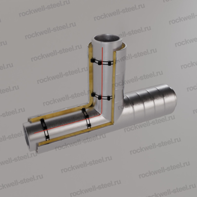 Тройник, 273х8 - 133x5 Ст 09Г2С (ГОСТ 8732-78) - ППУ ОЦ в Владивостоке