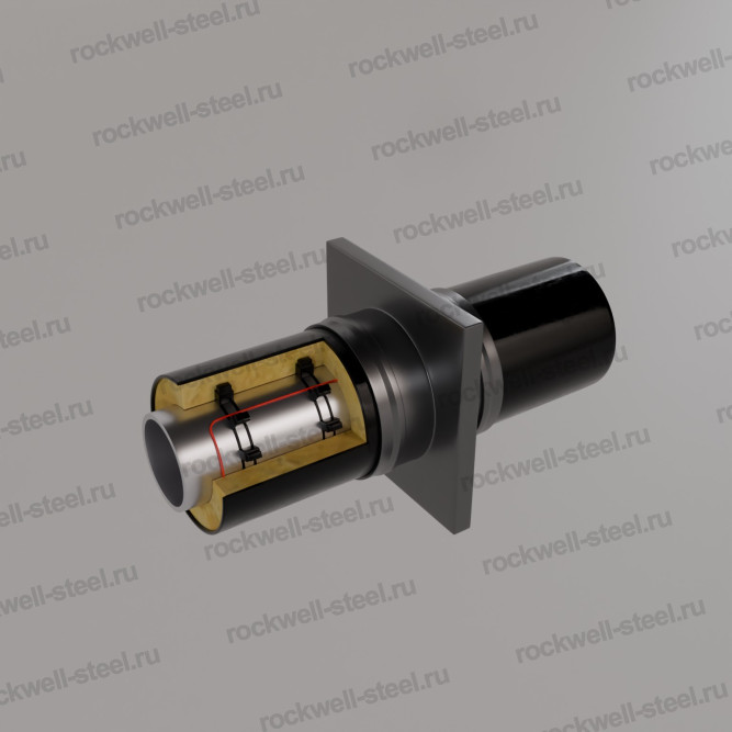 Укороченная Неподвижная опора, Ст 3сп (ГОСТ 3262-75) Ду20(26,8) - ППУ ПЭ- У в Владивостоке