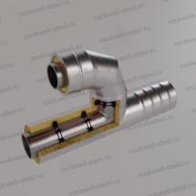 Тройник параллельный, 530х10 - 273x8 Ст 20 (ГОСТ 20295-85) - ППУ ОЦ