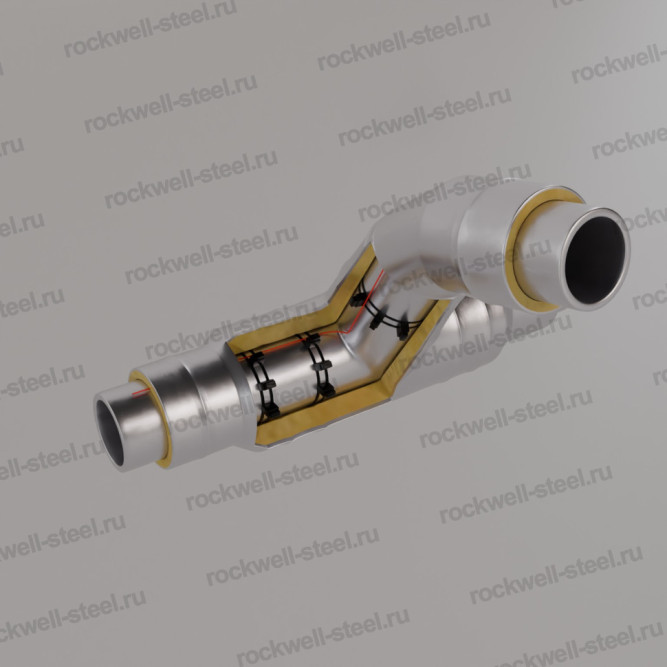 Тройниковое ответвление с переходом, 108х4 - 57x3,5 - 89х4 Ст 20 (ГОСТ 8732-78) - ППУ ОЦ в Владивостоке