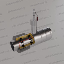 Тройник с шаровым краном воздушника, Ст 3сп (ГОСТ 3262-75) Ду25(33,5) - ППУ ОЦ - МЗИ