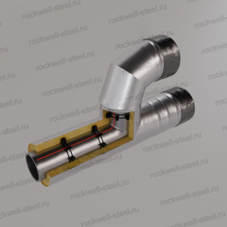 Тройник параллельный, 108х4 - 76x3,5 Ст 09Г2С (ГОСТ 8732-78) - ППУ ОЦ - МЗИ