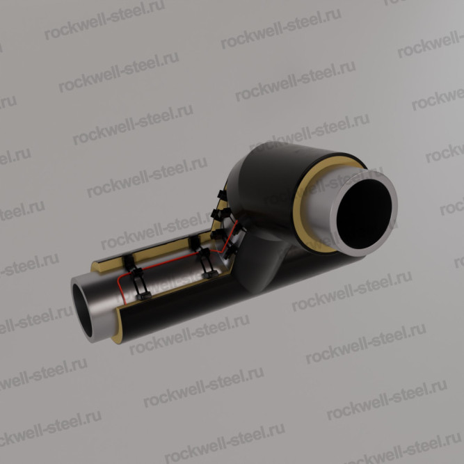 Тройниковое ответвление, 273х7 - 159x4,5 Ст 10 — Ст 20 (ГОСТ 10704-91/10705-80) - ППУ ПЭ в Владивостоке